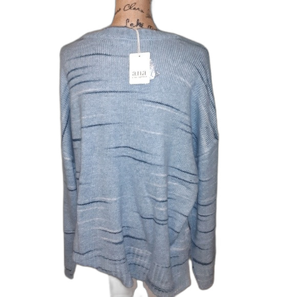 a.n.a 1X Blue Staccato Oversized Sweater NWT - Picture 3 of 7